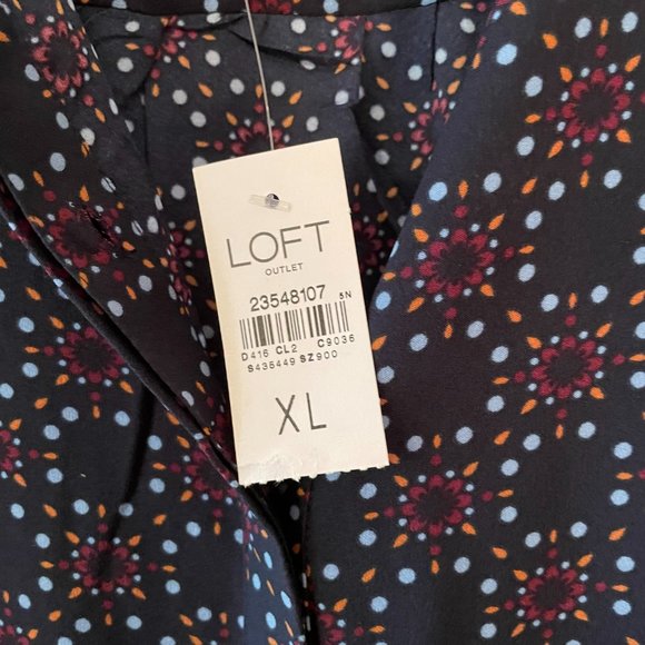 Ann Taylor Loft Pretty and Sophisticated Blue Sheath Dress Size 14 NWT - Picture 2 of 7